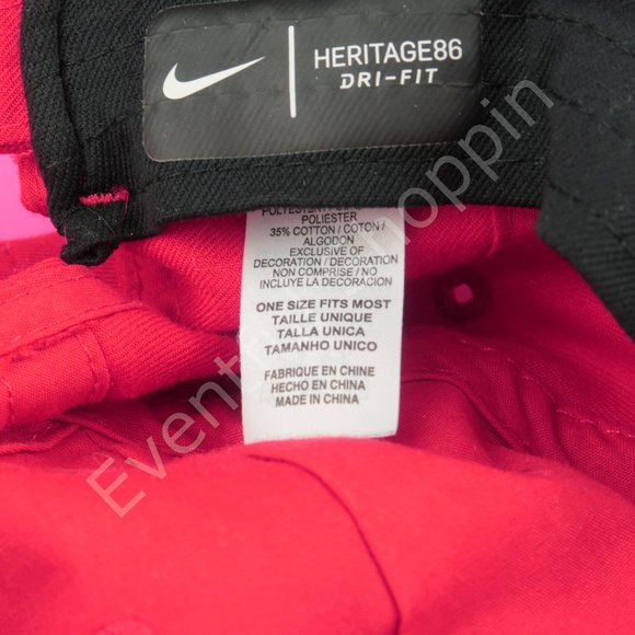 Nike Red Georgia Bulldogs Vault Swoosh Heritage 86 Adjustable Hat in Red - Picture 11 of 12